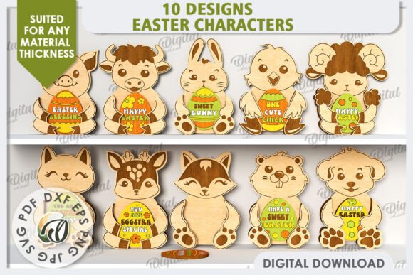 3D Easter Animals Laser Cut Bundle