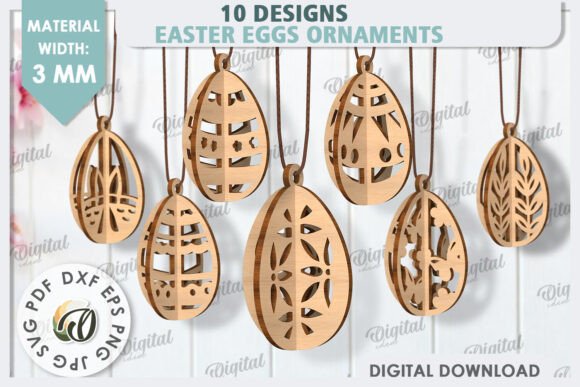 3D Easter Eggs Laser Cut Bundle