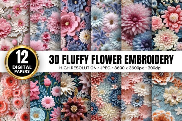 3D Fluffy Floral Embroidery Patterns: A Guide to Choosing and Using Them Effectively