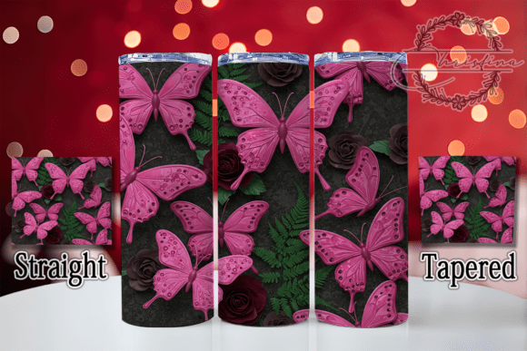 3D Gothic Butterfly Tumbler Wrap: Strategic Design for Niche Market Positioning