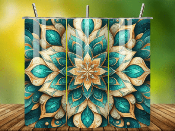 3D Mandala Tumbler Wrap Sublimation V.3