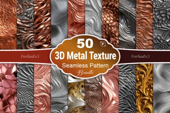 3D Metal Texture Seamless Pattern