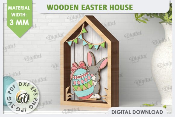 3D Wooden Easter House Laser Cut: A Creative Resource for Diverse Projects
