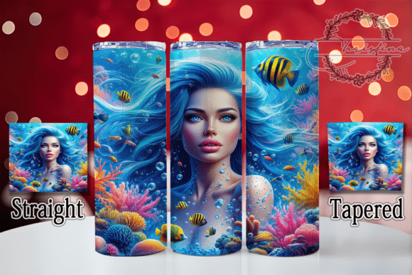 Elevating Drinkware Branding with the 3D Mermaid Ocean Fantasy Tumbler Wrap