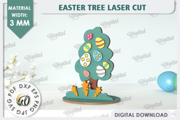 Evaluating the 3D Easter Tree Laser Cut. Easter Stand for Custom Home Decor and Craft Projects