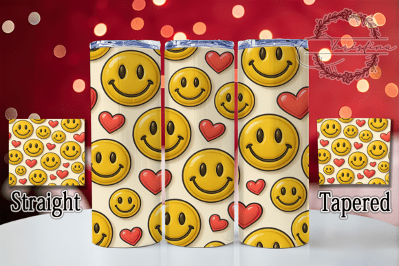 Inflated Smiley 3D Fun Tumbler Wrap