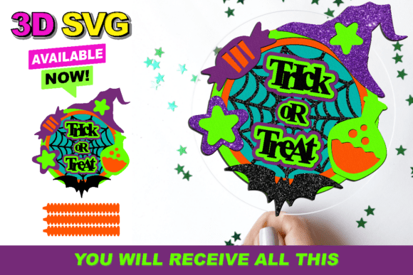 Unleash Creativity with Halloween Trick or Treat Topper 3D SVG Files