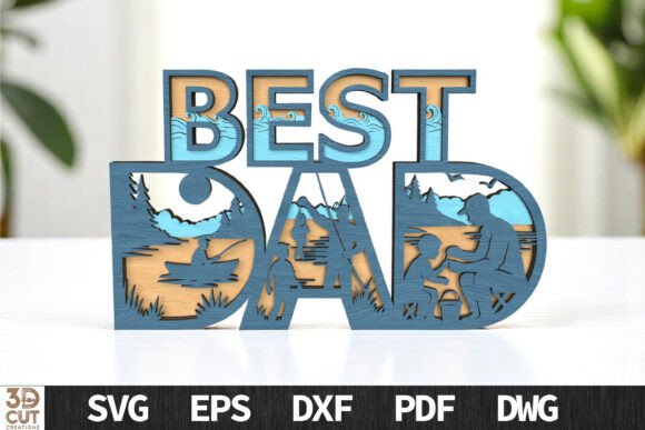 Unleash Creativity with the Best Dad 3D Layered Beach SVG Collection