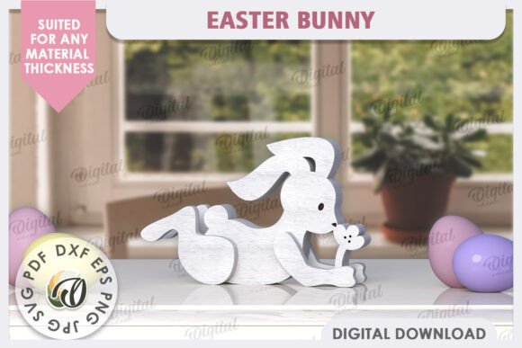 Wooden Easter Bunny Laser Cut 3D Bunny: A Creative Tool for Springtime Projects